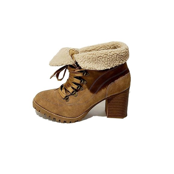 Jellypop Women's Tan Suede Britney sherpa Lining